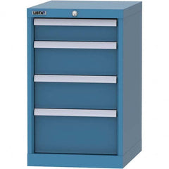 LISTA - 4 Drawer, 216 Compartment Bright Blue Steel Modular Storage Cabinet - Apex Tool & Supply