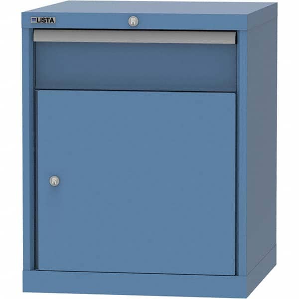 LISTA - 1 Drawer, 84 Compartment Bright Blue Steel Modular Storage Cabinet - Apex Tool & Supply