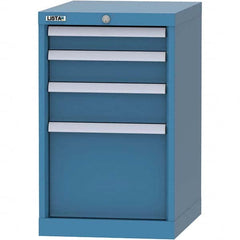 LISTA - 4 Drawer, 216 Compartment Bright Blue Steel Modular Storage Cabinet - Apex Tool & Supply