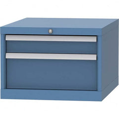 LISTA - 2 Drawer, 99 Compartment Bright Blue Steel Modular Storage Cabinet - Apex Tool & Supply