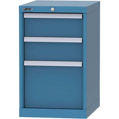LISTA - 3 Drawer, 216 Compartment Bright Blue Steel Modular Storage Cabinet - Apex Tool & Supply