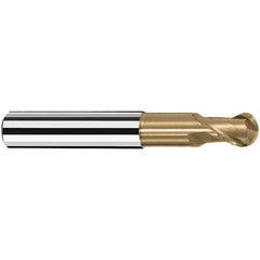 Fraisa - 10mm Diam, 11mm LOC, 2 Flute Solid Carbide Ball End Mill - Apex Tool & Supply