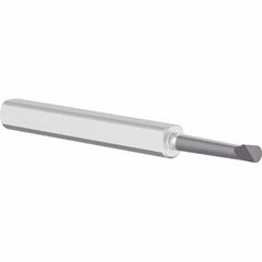 Criterion - 0.14" Min Bore Diam, 3/4" Max Bore Depth, 1/4" Shank Diam, Boring Bar - Apex Tool & Supply