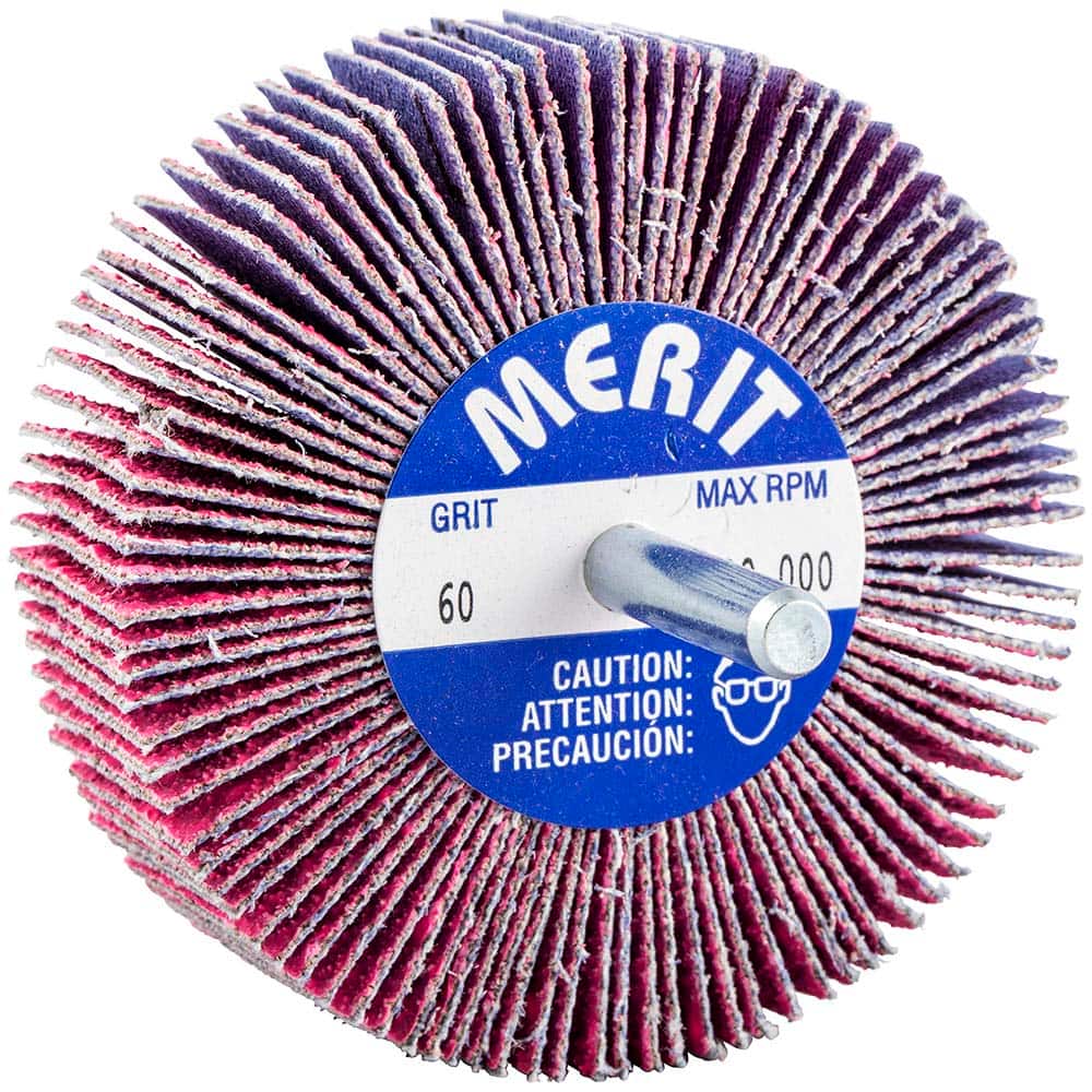 Merit Abrasives - Mounted Flap Wheels Abrasive Type: Coated Outside Diameter (Inch): 3 - Apex Tool & Supply