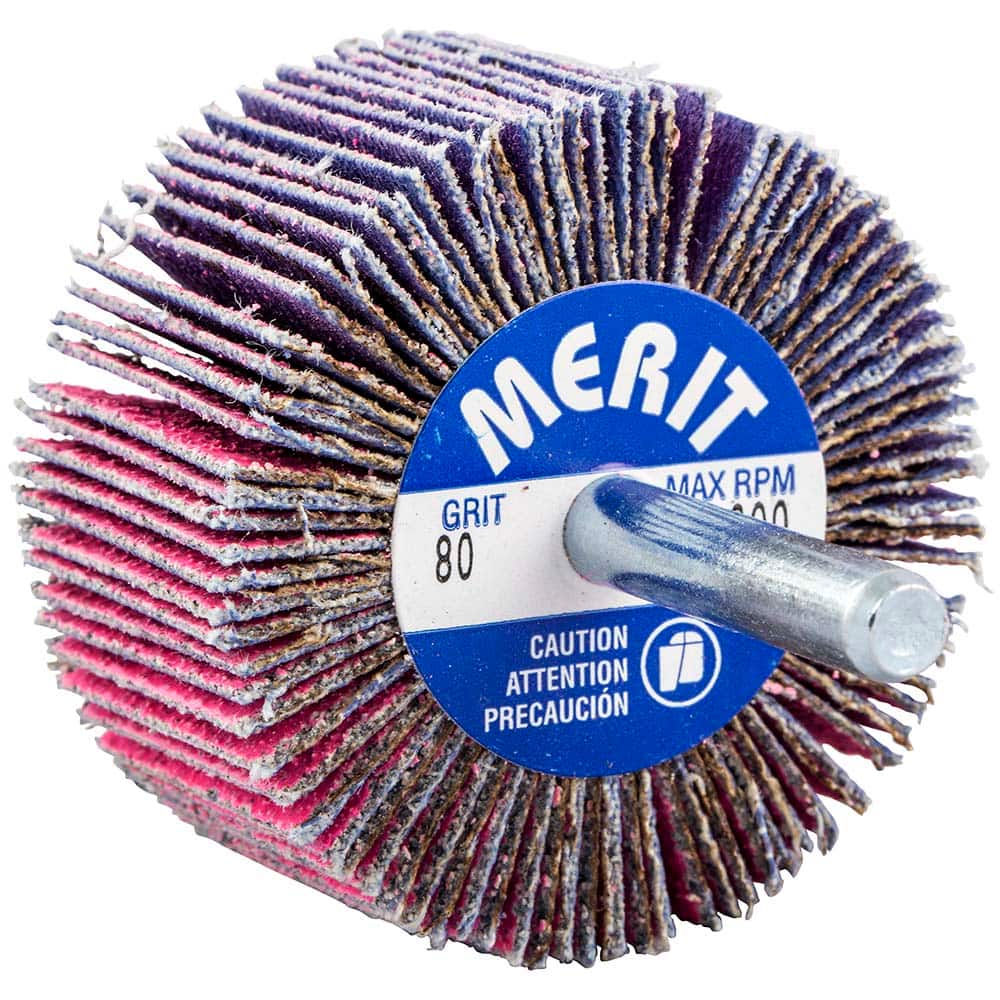 Merit Abrasives - Mounted Flap Wheels Abrasive Type: Coated Outside Diameter (Inch): 2 - Apex Tool & Supply