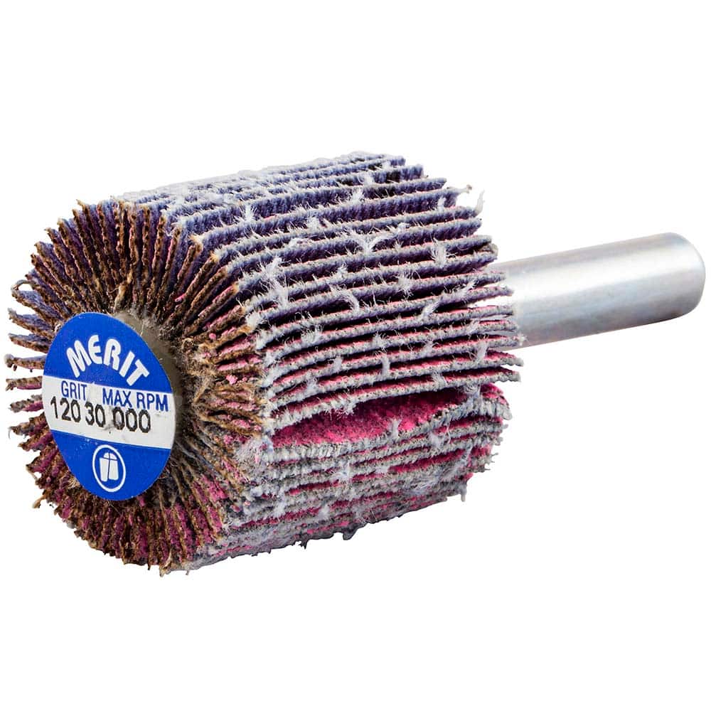 Merit Abrasives - Mounted Flap Wheels Abrasive Type: Coated Outside Diameter (Inch): 1 - Apex Tool & Supply