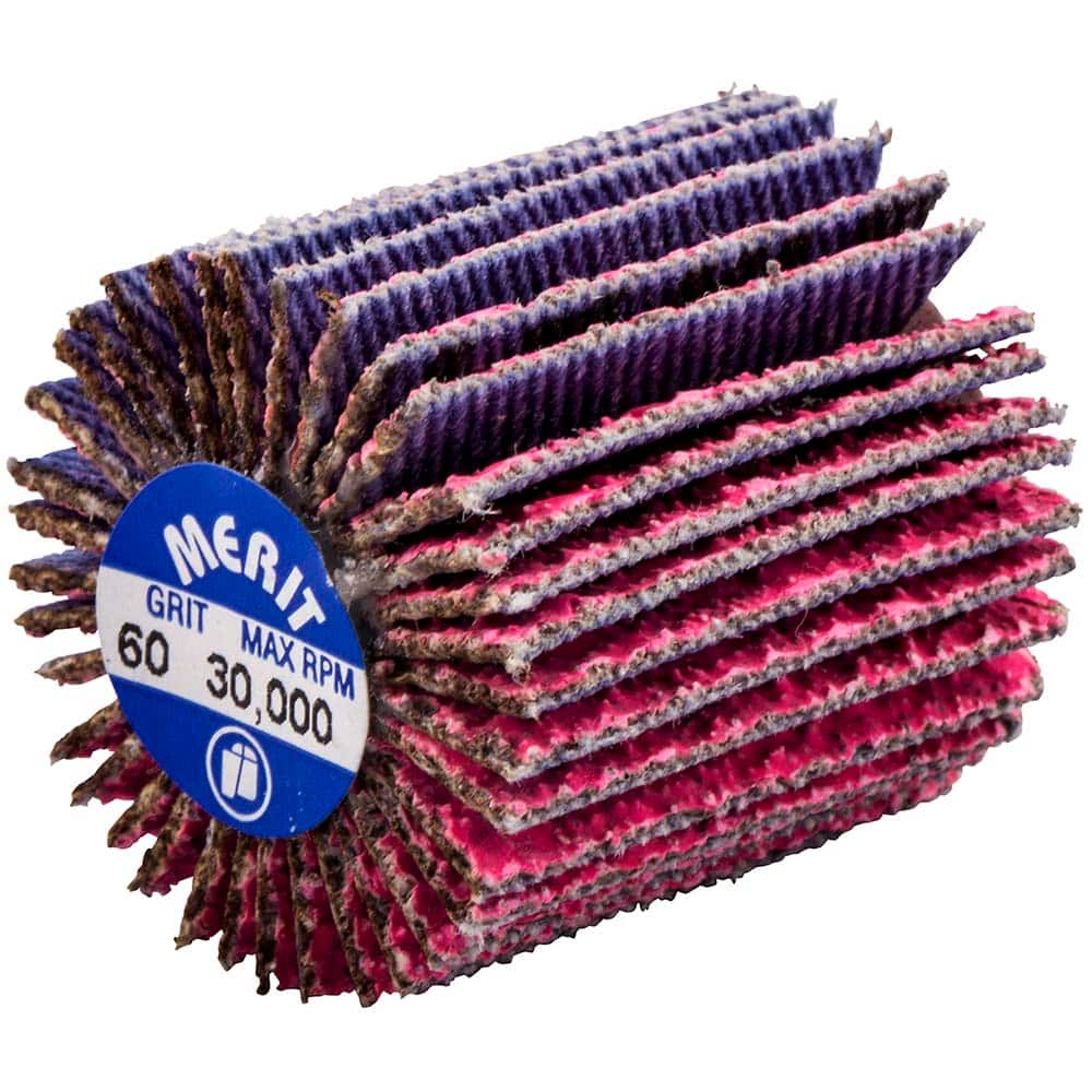 Merit Abrasives - 1 x 1" 60 Grit Ceramic Alumina Unmounted Flap Wheel - Apex Tool & Supply