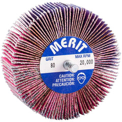 Merit Abrasives - 3 x 1" 80 Grit Ceramic Alumina Unmounted Flap Wheel - Apex Tool & Supply
