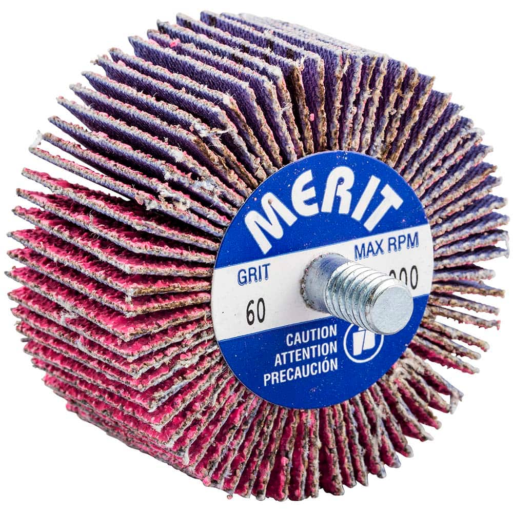 Merit Abrasives - 2 x 1" 60 Grit Ceramic Alumina Unmounted Flap Wheel - Apex Tool & Supply