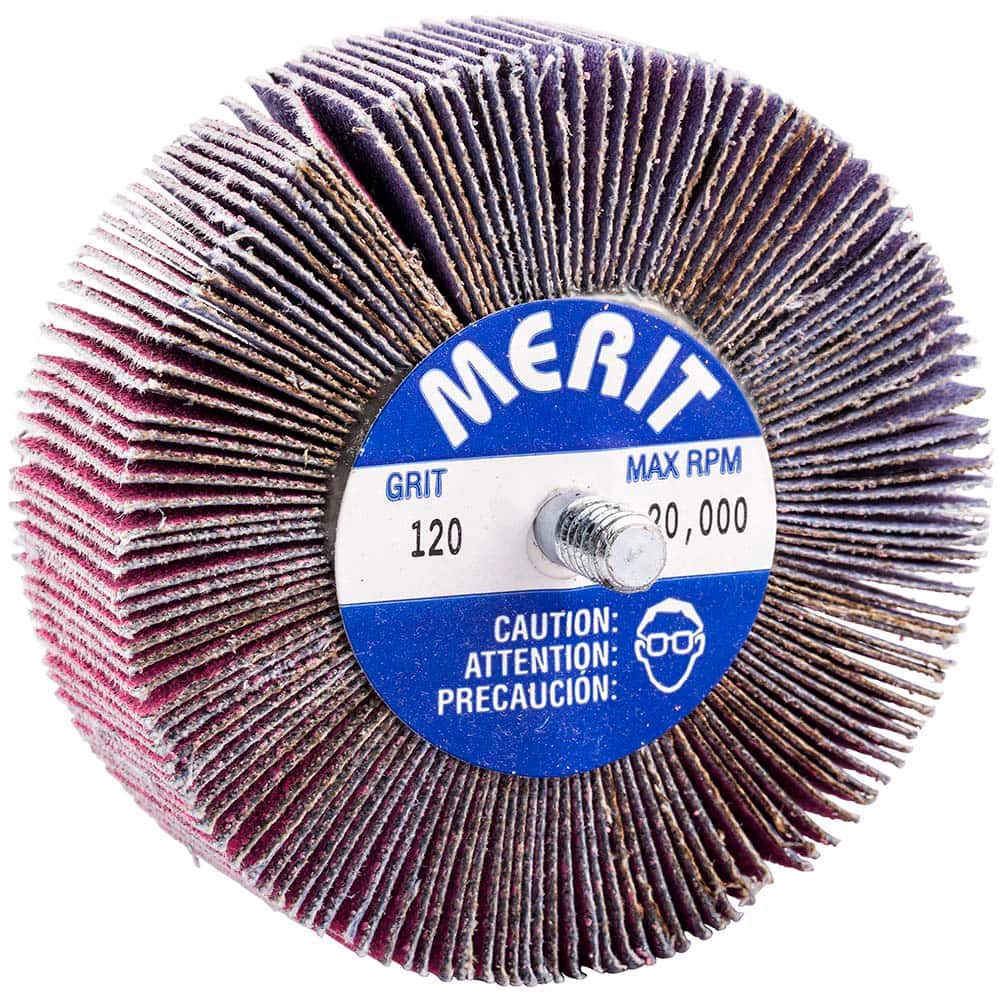 Merit Abrasives - 3 x 1" 120 Grit Ceramic Alumina Unmounted Flap Wheel - Apex Tool & Supply