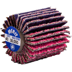 Merit Abrasives - 1 x 1" 40 Grit Ceramic Alumina Unmounted Flap Wheel - Apex Tool & Supply