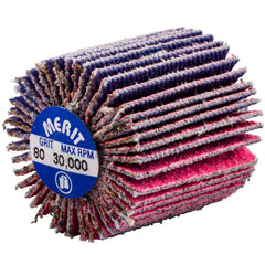 Merit Abrasives - 1 x 1" 80 Grit Ceramic Alumina Unmounted Flap Wheel - Apex Tool & Supply