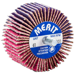 Merit Abrasives - 2 x 1" 40 Grit Ceramic Alumina Unmounted Flap Wheel - Apex Tool & Supply