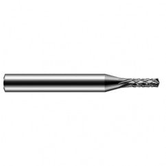 End Mills for Composites - 0.1250″ (1/8″) Cutter Diameter × 0.3750″ (3/8″) Length of Cut × 140° included Carbide Diamond Cut End Mill, 8 RH Teeth, 10 LH Teeth - Apex Tool & Supply
