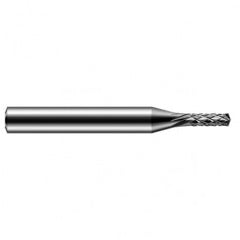 End Mills for Composites - 0.1250″ (1/8″) Cutter Diameter × 0.3750″ (3/8″) Length of Cut × 140° included Carbide Diamond Cut End Mill, 8 RH Teeth, 10 LH Teeth - Apex Tool & Supply