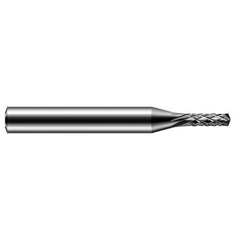 End Mills for Composites - 0.0620″ (1/16″) Cutter Diameter × 0.1860″ Length of Cut × 140° included Carbide Diamond Cut End Mill, 6 RH Teeth, 8 LH Teeth