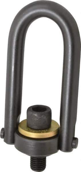 Jergens - 5,000 Lb Load Capacity Safety Engineered Center Pull Hoist Ring - 100 Ft/Lb Torque, 3/4 - 10 Thread, Alloy Steel - Apex Tool & Supply