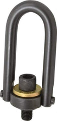 Jergens - 5,000 Lb Load Capacity Safety Engineered Center Pull Hoist Ring - 100 Ft/Lb Torque, 3/4 - 10 Thread, Alloy Steel - Apex Tool & Supply