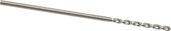 Guhring - 1mm 130° High Speed Steel Jobber Drill - Bright Finish, Right Hand Cut, Parabolic Flute, Straight Shank, 1-11/32" OAL, Standard Point - Apex Tool & Supply