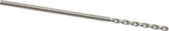 Guhring - 1mm 130° High Speed Steel Jobber Drill - Bright Finish, Right Hand Cut, Parabolic Flute, Straight Shank, 1-11/32" OAL, Standard Point - Apex Tool & Supply