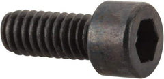 Made in USA - #1-72 UNF Hex Socket Drive, Socket Cap Screw - Alloy Steel, Black Oxide Finish, Fully Threaded, 3/16" Length Under Head - Apex Tool & Supply