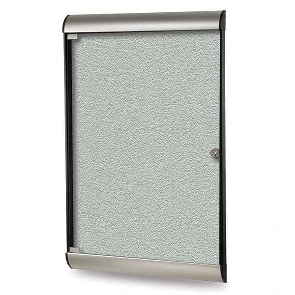 Ghent - Cork Bulletin Boards Style: Enclosed Bulletin Board Color: Silver - Apex Tool & Supply