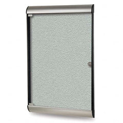 Ghent - Cork Bulletin Boards Style: Enclosed Bulletin Board Color: Silver - Apex Tool & Supply