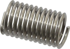 Heli-Coil - M6x1.00 Metric Coarse, 15mm OAL, Free Running Helical Insert - 12-1/8 Free Coils, Tanged, 304 Stainless Steel, Bright Finish, 2-1/2D Insert Length - Apex Tool & Supply