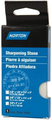 Norton - 4" Long x 2" Wide x 3/8" Thick, Novaculite Sharpening Stone - Rectangle, Ultra Fine Grade - Apex Tool & Supply