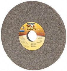 Norton - 8" Diam x 1-1/4" Hole x 1/2" Thick, G Hardness, 60 Grit Surface Grinding Wheel - Aluminum Oxide, Type 1, Medium Grade, 3,600 Max RPM, Vitrified Bond, No Recess - Apex Tool & Supply