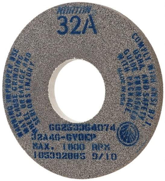 Norton - 14" Diam x 5" Hole x 1" Thick, G Hardness, 46 Grit Surface Grinding Wheel - Aluminum Oxide, Type 1, Coarse Grade, 1,800 Max RPM, Vitrified Bond, No Recess - Apex Tool & Supply