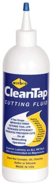 Winfield Brooks - CleanTap, 16 oz Bottle Cutting & Tapping Fluid - Water Soluble, For Machining - Apex Tool & Supply