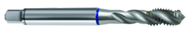 M8x1.25 6H 3-Flute PM Cobalt Blue Ring Semi-Bottoming 40 degree Spiral Flute Tap-Bright - Apex Tool & Supply