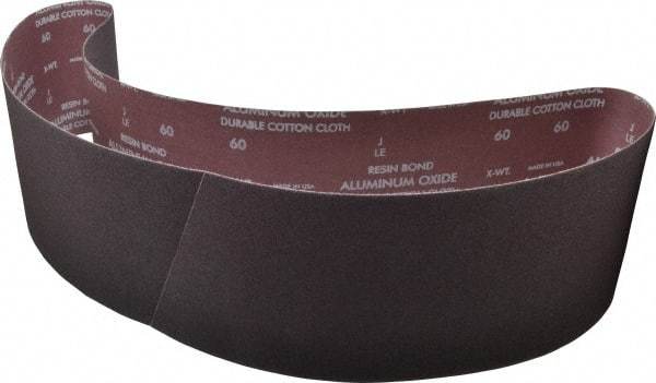 Norton - 6" Wide x 60" OAL, 60 Grit, Aluminum Oxide Abrasive Belt - Aluminum Oxide, Medium, Coated, X Weighted Cloth Backing, Series R228 - Apex Tool & Supply
