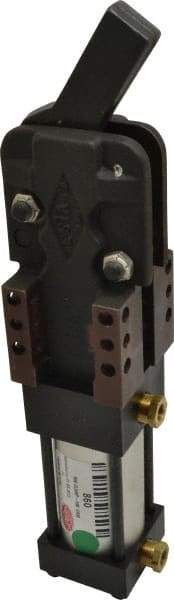 De-Sta-Co - 3,000 Lb Inner Hold Capacity, Vert Mount, Air Power Hold-Down Toggle Clamp - 3/8 NPT Port, 180° Bar Opening - Apex Tool & Supply