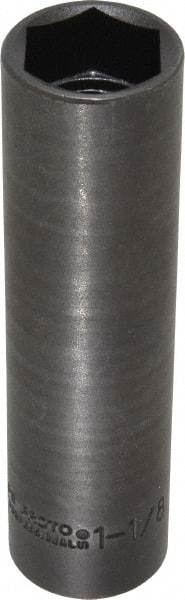 Proto - 1/2" Drive 1-1/8" Deep Impact Socket - 6 Points, 5-3/4" OAL - Apex Tool & Supply