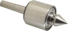 Riten - MT2 Taper Shank, 2-1/8" Head Diam Live Center - 5,000 Max RPM, 2" Head Length, 1" Point Diam, 1/4" Point Len, 100 Lb Max Workpc, 2" OAL, Male Point - Apex Tool & Supply