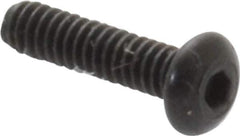 Value Collection - #0-80 UNF Hex Socket Drive, Button Screw - Alloy Steel, Black Oxide Finish, Fully Threaded, 1/4" Length Under Head - Apex Tool & Supply
