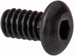 Value Collection - #0-80 UNF Hex Socket Drive, Button Screw - Alloy Steel, Black Oxide Finish, Fully Threaded, 1/8" Length Under Head - Apex Tool & Supply