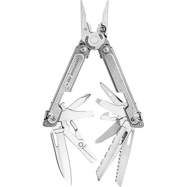 Leatherman - 21 Piece Multi-Tool - Silver, 7" OAL, 4" Closed Length - Apex Tool & Supply