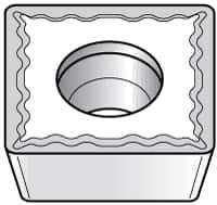 Kennametal - SPMT32.51 UF Grade KC5010 Carbide Turning Insert - TiAlN Finish, 90° Square, 3/8" Inscr Circle, 5/32" Thick, 1/64" Corner Radius - Apex Tool & Supply