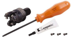 Kennametal - 1-1/4" Cutting Diam, 1-1/4" Max Depth of Cut, Modular Connection Indexable Copy End Mill - 4 Inserts, RP.T 43.. Insert, KSRM Toolholder, Through Coolant - Apex Tool & Supply