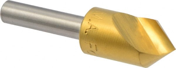 M.A. Ford - 1/2" Head Diam, 1/4" Shank Diam, 1 Flute 82° High Speed Steel Countersink - Apex Tool & Supply