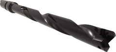 Allied Machine and Engineering - Series 1, 18mm Max Diam, 3MT Taper Shank, Helical Flute Spade Drill - 6-1/2" Max Depth, 9-11/32" Body Length, 13-7/32" OAL, Extended Length, Through Coolant - Apex Tool & Supply