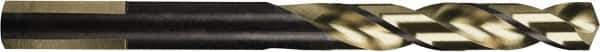 Hertel - Letter H 137° High Speed Steel Jobber Drill - Oxide/Gold Finish, Right Hand Cut, Spiral Flute, 4-1/8" OAL, Split Point - Apex Tool & Supply