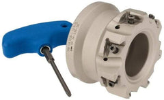 Iscar - 7 Inserts, 3" Cut Diam, 1" Arbor Diam, 0.492" Max Depth of Cut, Indexable Square-Shoulder Face Mill - 0/90° Lead Angle, 2" High, T490 LN.T 1306 Insert Compatibility, Through Coolant, Series Helitang - Apex Tool & Supply
