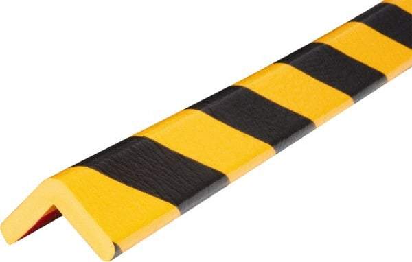 PRO-SAFE - Polyurethane Foam Type E Corner Guard - Yellow/Black, 1" High Side - Apex Tool & Supply