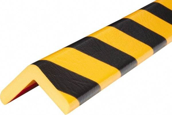 PRO-SAFE - Polyurethane Foam Type H Corner Guard - Yellow/Black, 1" High Side - Apex Tool & Supply