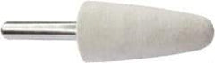 Value Collection - 3/4" Diam, 1/4" Shank Diam, Conical Shaped Mounted Bob - Medium Density, 1-1/2" Head Length, 2" Shank Length, Wool Felt - Apex Tool & Supply