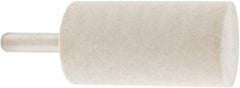 Value Collection - 1" Diam, 1/4" Shank Diam, Cylinder Shaped Mounted Bob - Rock Hard Density, 2" Head Length, 1" Shank Length, Wool Felt - Apex Tool & Supply